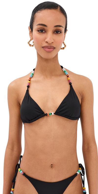 STAUD STAUD Lido Triangle Bikini Top Black