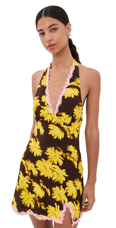 STAUD STAUD Lucca Mini Dress Golden Daisy