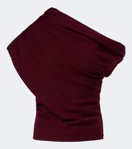 Staud Staud Mabel asymmetric draped wool top