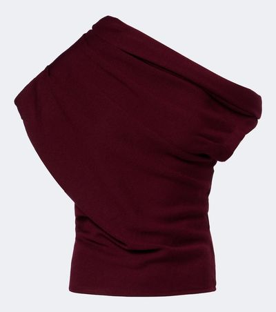 Staud Staud Mabel asymmetric draped wool top