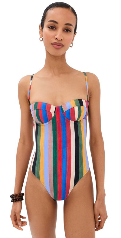 STAUD STAUD Maeve One Piece Artist Stripe