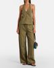 Staud Staud Mateo pinstripe linen wide-leg pants - 2