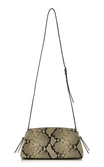 STAUD STAUD Maude Convertible SnakeEffect Leather Clutch Animal OS