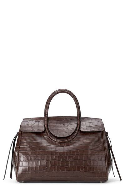 STAUD STAUD Maude Croc Embossed Leather Carryall