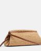Staud Staud Maude leather-trimmed raffia clutch - 4