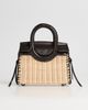 STAUD STAUD Maude Mini Wicker Carryall Satchel Natural/Espresso One - 2