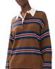 STAUD STAUD Michael Cashmere Polo Sweater Savoy Stripe - 1