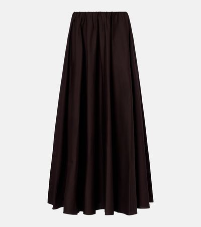 Staud Staud Milano pleated cotton-blend maxi skirt