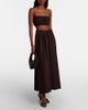 Staud Staud Milano pleated cotton-blend maxi skirt - 2