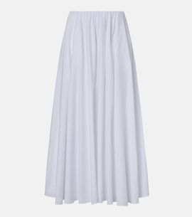 Staud Staud Milano pleated cotton maxi skirt