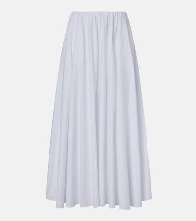 Staud Staud Milano pleated cotton maxi skirt