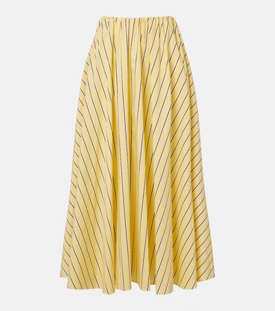 Staud Staud Milano striped cotton maxi skirt