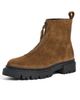 STAUD STAUD Miles Suede Zip Ankle Boots Cigar - 1