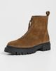 STAUD STAUD Miles Suede Zip Ankle Boots Cigar - 2
