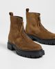 STAUD STAUD Miles Suede Zip Ankle Boots Cigar - 4