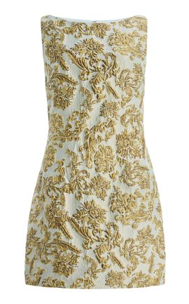 STAUD STAUD Mimi MetallicBrocade Mini Dress