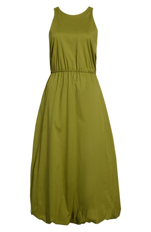 STAUD STAUD Molly Sleeveless Bubble Hem Stretch Cotton Dress