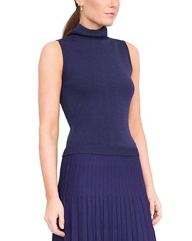 Staud Staud Montclair Mock Neck Sleeveless Sweater