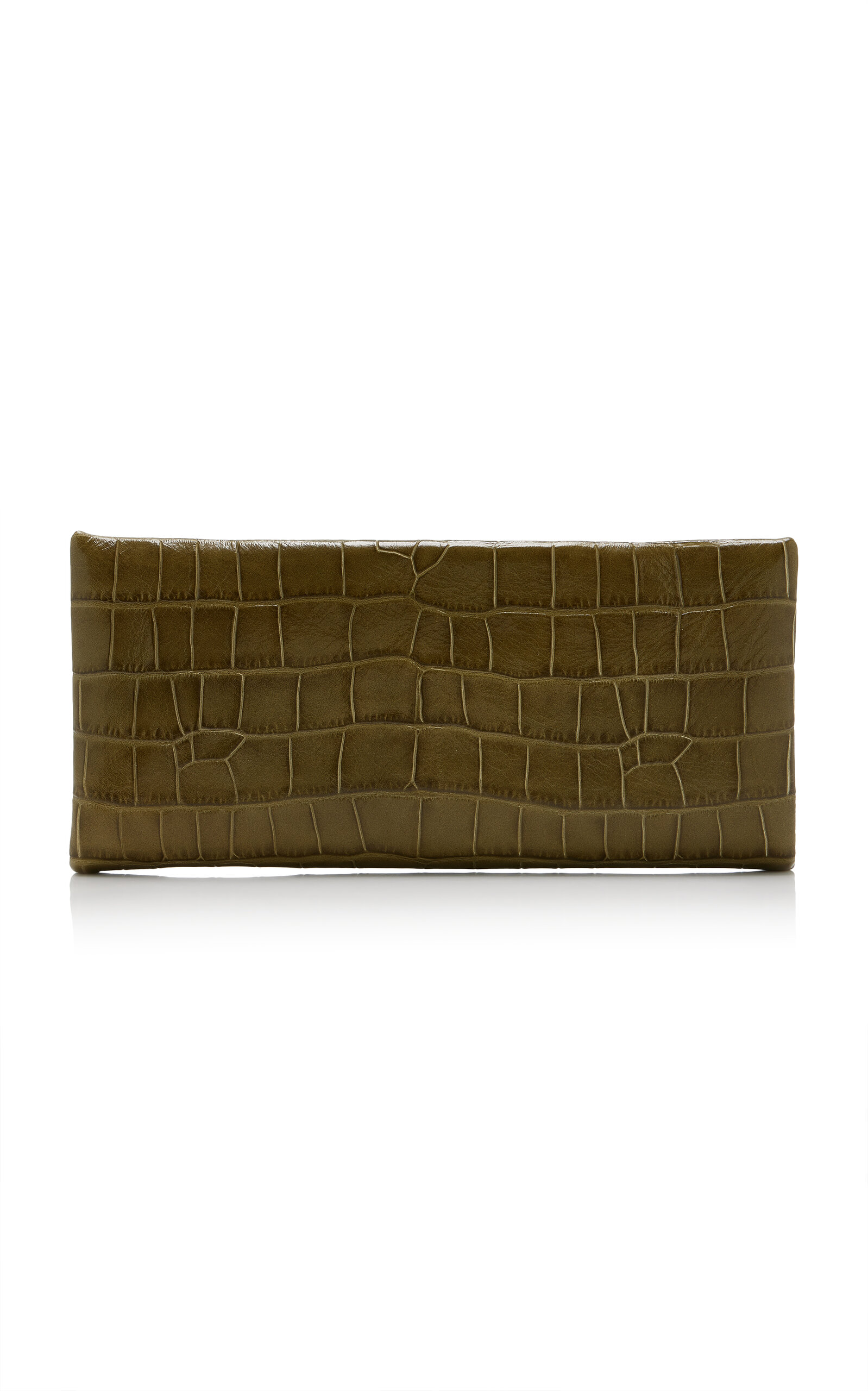 STAUD STAUD Muse CrocEffect Leather Clutch