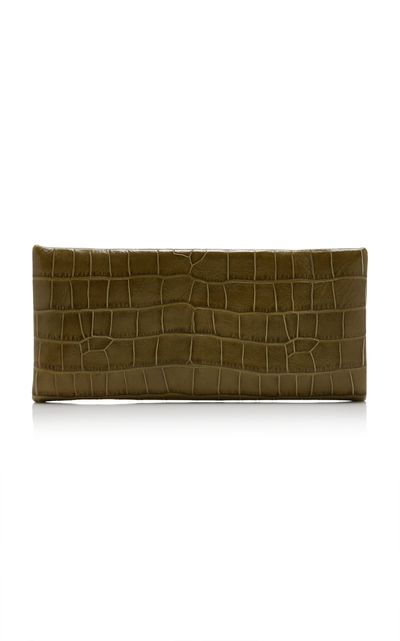 STAUD STAUD Muse CrocEffect Leather Clutch