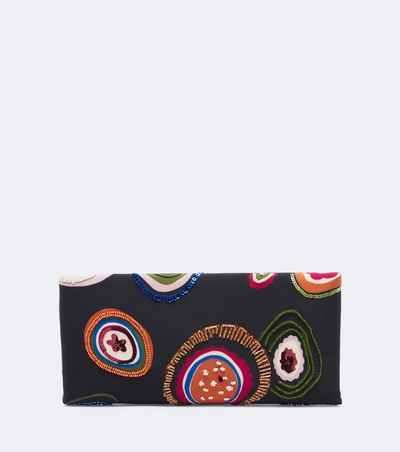 Staud Staud Muse Small embellished satin clutch