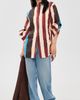 STAUD STAUD Nico Mini Dress Caffe Stripe - 6