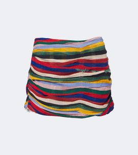Staud Staud Nicola ruched cotton gauze miniskirt