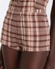 Staud Staud Nilo checked linen-blend shorts - 3
