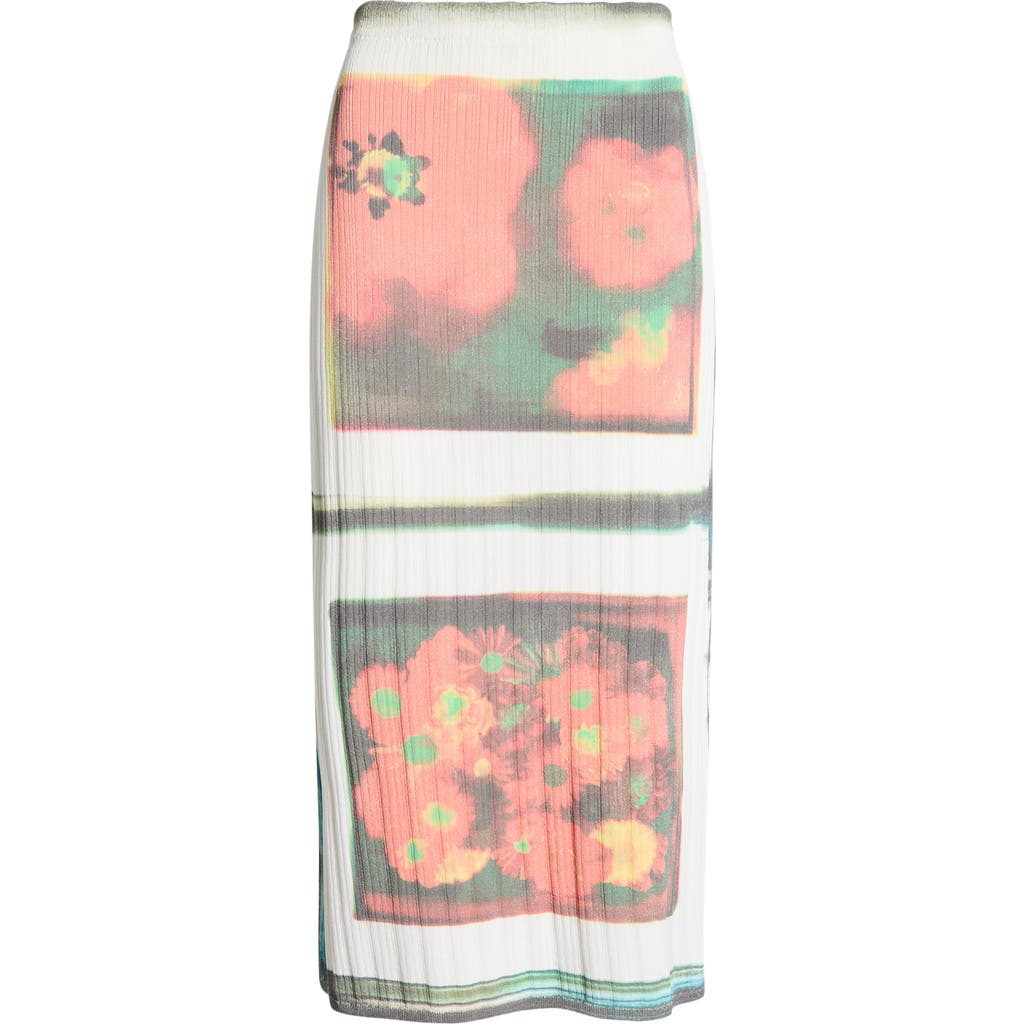 STAUD STAUD Noemi Ribbed Knit Midi Skirt