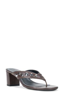 STAUD STAUD Nova Studded Thong Block Heel Sandal