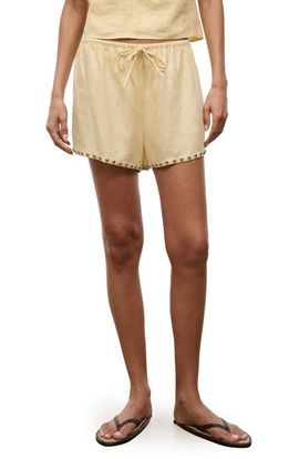 STAUD STAUD Paddle Studded Linen Drawstring Shorts