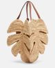 Staud Staud Palm leather-trimmed raffia top-handle bag - 4