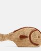 Staud Staud Pesce leather-trimmed raffia clutch - 1