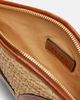 Staud Staud Pesce leather-trimmed raffia clutch - 3