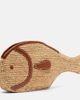 Staud Staud Pesce leather-trimmed raffia clutch - 4