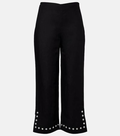 Staud Staud Piha linen-blend flared pants