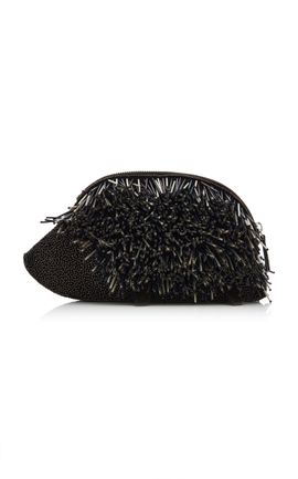 STAUD STAUD Porcupine Beaded Leather Clutch