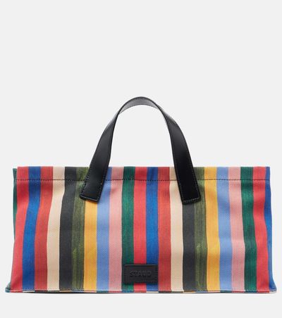 Staud Staud Port Medium striped canvas tote bag