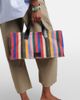 Staud Staud Port Medium striped canvas tote bag - 2