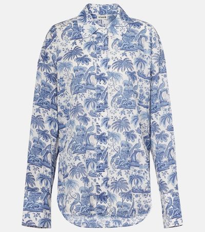 Staud Staud Printed cotton voile shirt