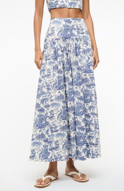 STAUD STAUD Procida Floral Print Maxi Skirt