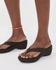 STAUD STAUD Remy Thong Wedge Sandals Espresso - 3