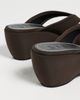 STAUD STAUD Remy Thong Wedge Sandals Espresso - 4