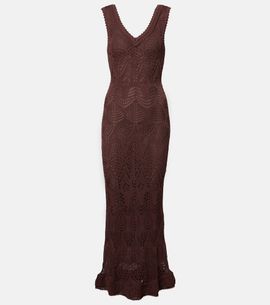 Staud Staud Roan open-knit midi dress