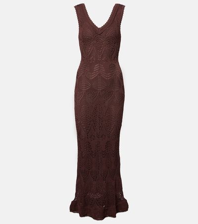 Staud Staud Roan open-knit midi dress