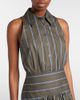 Staud Staud Romy striped cotton midi dress - 4