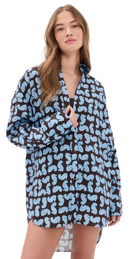 STAUD STAUD Sandbar Linen Top Seahorse