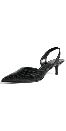 STAUD STAUD Sebastian Slingback Heels Black Snake