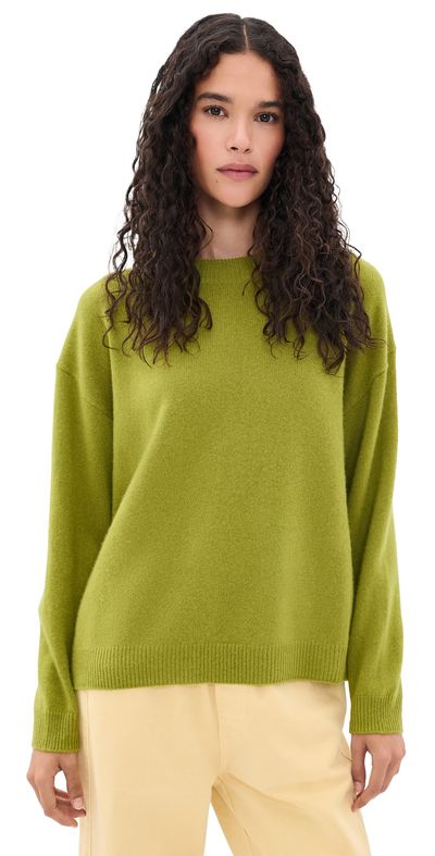 STAUD STAUD Serrano Cashmere Relaxed Crew Pullover Pear