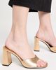 STAUD STAUD Sloane Heel Sandals Gold 39.5 - 3